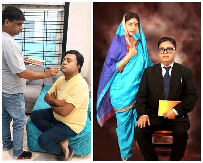 डेढ़ घंटे की मेहनत एक डॉक्टर को ढाल दिया अम्बेडकर के रूप में…