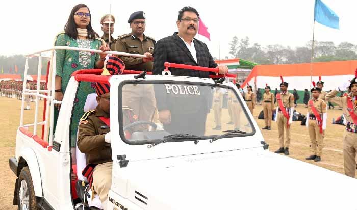 गणतंत्र दिवस आयोजन के लिए किया गया अंतिम पूर्वाभ्यास
