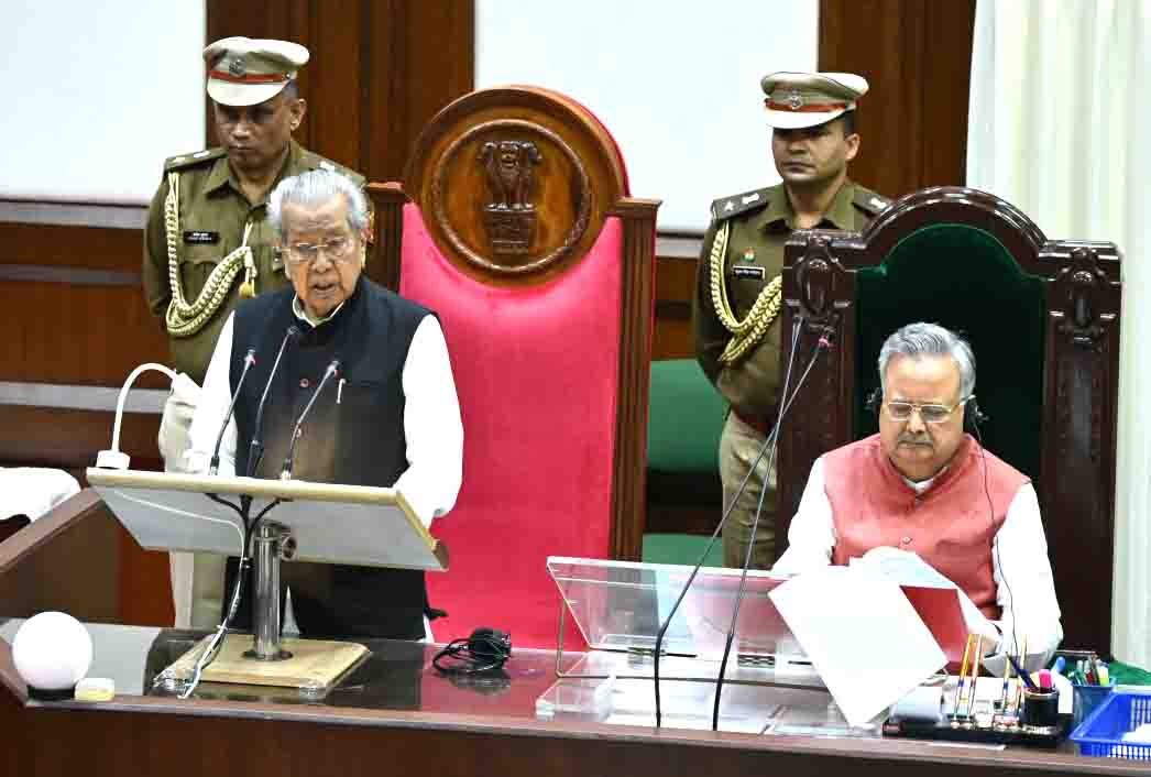 राज्यपाल विश्वभूषण हरिचंदन ने छत्तीसगढ़ की 6वीं विधानसभा के दूसरे सत्र में संबोधित किया
