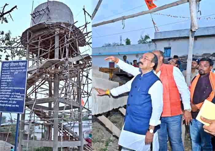 उप मुख्यमंत्री श्री अरुण साव ने गुणवत्ताहीन पानी टंकी को तोड़ने के दिए किए निर्देश, ग्रामीणों की शिकायत पर निरीक्षण में खुलासा