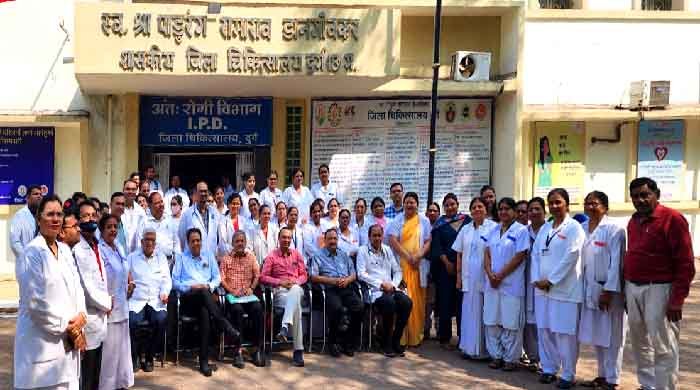 जिला चिकित्सालय दुर्ग में राष्ट्रीय दल द्वारा किया गया मूल्यांकन