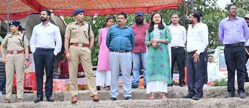 बाढ़ आपदा से बचाव हेतु एसडीआरएफ़ ने किया शिवनाथ नदी में मॉकड्रिल