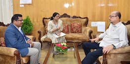राज्यपाल श्री रमेन डेका से मौसम विज्ञान केंद्र प्रभारी डॉ. वाणी ने भेंट की