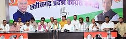 प्रदेश कांग्रेस अध्यक्ष दीपक बैज, नेता प्रतिपक्ष डॉ. चरणदास महंत, पूर्व मुख्यमंत्री भूपेश बघेल ने पत्रकार वार्ता को संबोधित किया