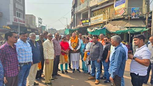 नेशनल कांफ्रेंस से लौटे नटवर ताम्रकार का अहिवारा में भव्य स्वागत
