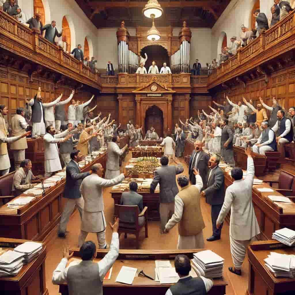 छत्तीसगढ़ विधानसभा में हंगामा: सुकमा में बिना टेंडर के पुल निर्माण पर सरकार घिरी छत्तीसगढ़ विधानसभा में हंगामा: सुकमा में बिना टेंडर के पुल निर्माण पर सरकार घिरी
