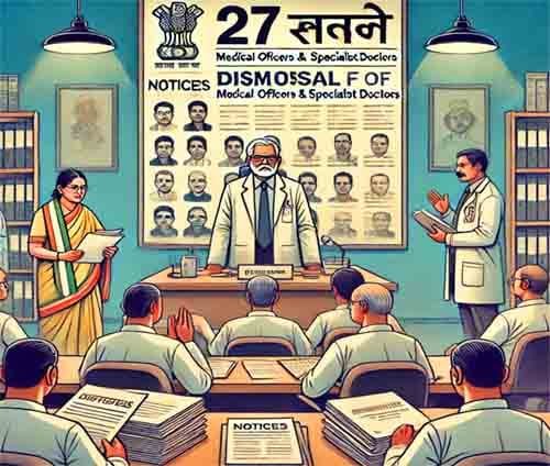 लंबे समय से अनुपस्थित 27 चिकित्सकों पर कड़ी कार्रवाई, सेवा से मुक्त