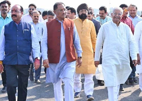 प्रधानमंत्री नरेन्द्र मोदी के बिलासपुर दौरे की तैयारियों का मुख्यमंत्री विष्णुदेव साय ने कार्यक्रम स्थल पर पहुँचकर लिया जायजा