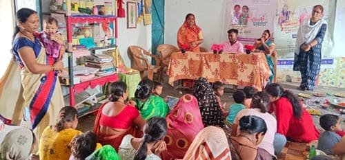 कुम्हारी सेक्टर के सकरा ग्राम में मनाया गया पोषण पखवाड़ा, गर्भवती माताओं की गोद भराई एवं बच्चों का अन्नप्राशन संपन्न