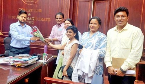 बायोमेट्रिक उपस्थिति एवं स्वास्थ्य विभाग की समस्याओं को लेकर कलेक्टर दुर्ग से प्रतिनिधिमंडल की भेंट