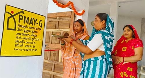 जिला दुर्ग में 895 घरों में कराया गया सामूहिक गृह प्रवेश