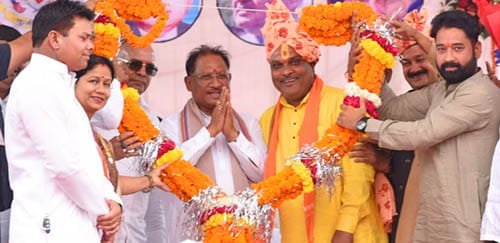 चन्द्रनाहू कुर्मी क्षत्रीय समाज के केन्द्रीय महाधिवेशन में शामिल हुए मुख्यमंत्री साय