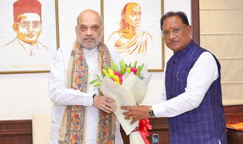 छत्तीसगढ़ के मुख्यमंत्री विष्णुदेव साय ने केंद्रीय गृहमंत्री से की मुलाकात