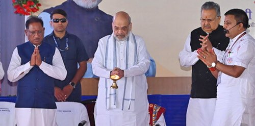 केन्द्रीय गृह मंत्री अमित शाह ने एनएफएसयू और एनएफएसएल का किया भूमिपूजन