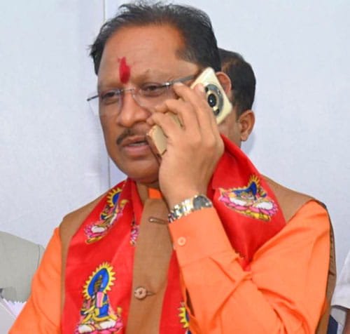 मुख्यमंत्री विष्णु देव साय दिव्य शिव महापुराण कथा के समापन समारोह में वर्चुअली हुए शामिल