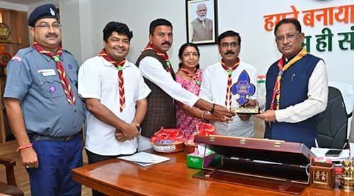 मुख्यमंत्री से भारत स्काउट्स एवं गाइड्स छत्तीसगढ़ के प्रतिनिधिमंडल ने की मुलाकात