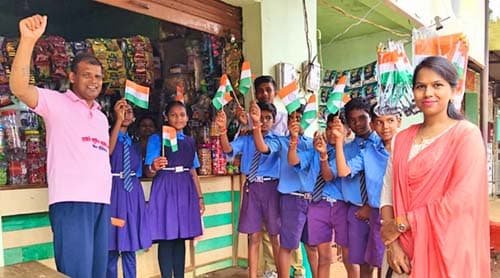 हर घर तिरंगा अभियान के तहत गोढ़ी में तिरंगा रैली और शपथ ग्रहण