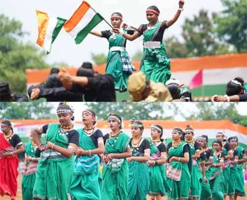 स्वतंत्रता दिवस समारोह: शालेय विद्यार्थियों की सांस्कृतिक प्रस्तुतियों ने बांधा समां