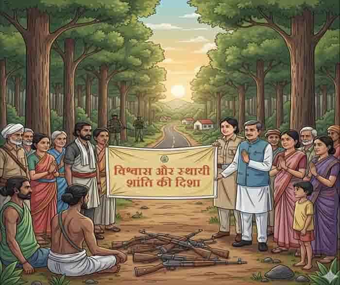 बस्तर में शांति और विकास की नई दिशा : 65 लाख के इनामी 10 माओवादी आत्मसमर्पण कर मुख्यधारा में लौटे