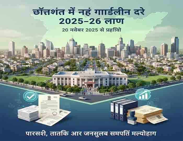 छत्तीसगढ़ में गाइडलाइन दरों का युक्तियुक्त निर्धारण किया गया