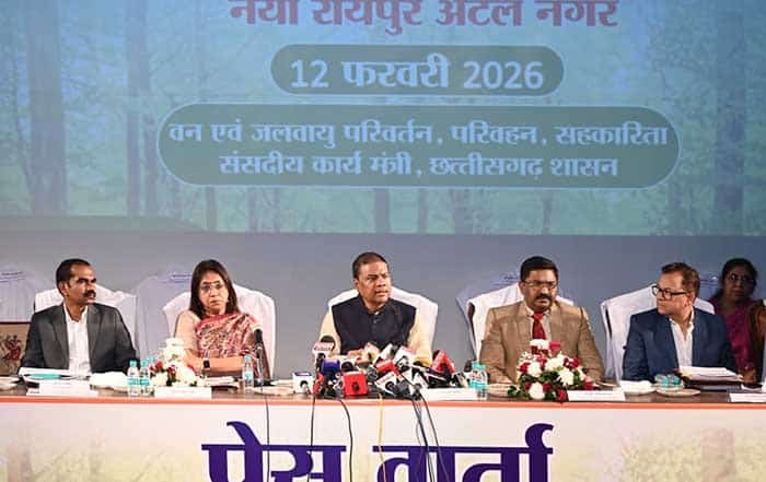 वन मंत्री केदार कश्यप की पत्रकार वार्ता, 12 फरवरी 2026