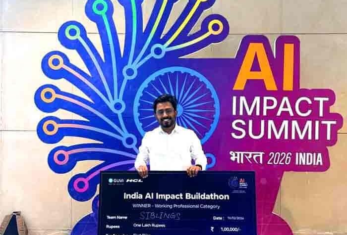 इंडिया AI इंपैक्ट बिल्डथॉन में रायपुर के अनुराग मानिक और आस्था मानिक को प्रथम स्थान