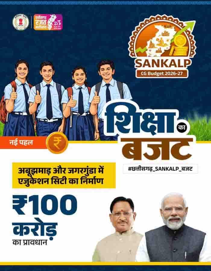 वित्त वर्ष 2026–27 का बजट छत्तीसगढ़ के क्षेत्रीय संतुलित विकास की दिशा में महत्वपूर्ण