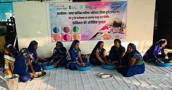 अहिवारा में महिलाएँ बनाएंगी और खेलेंगी ऑर्गेनिक होली