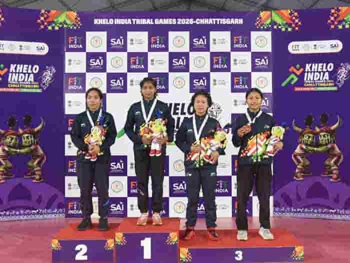 खेलो इंडिया ट्राइबल गेम्स 2026 में कुश्ती स्पर्धा के तीसरे दिन मुकाबले जारी रहे
