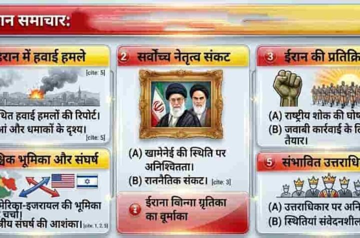 ईरान के सुप्रीम लीडर अयातोल्ला अली खामेनेई की मौत की खबर, 40 दिन का राष्ट्रीय शोक घोषित`