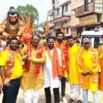 कुम्हारी में निकली भव्य शोभायात्रा, जय श्रीराम के जयघोष से गूंजा शहर