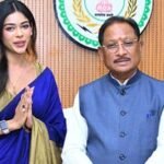 मिस इंडिया छत्तीसगढ़ अनुष्का सोन ने मुख्यमंत्री विष्णुदेव साय से मुलाकात की