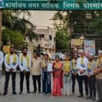जल संकट को लेकर AAP ने निगम कार्यालय के सामने प्रदर्शन किया