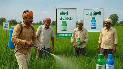 कृषक छेदीलाल ने बताया कि नैनो उर्वरकों के उपयोग से उत्पादन और मृदा स्वास्थ्य में सुधार हो रहा