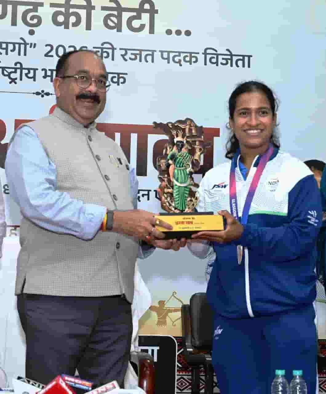 ज्ञानेश्वरी की सफलता से राज्य के युवा लेंगे प्रेरणा, खेलों के लिए तैयार होगा अच्छा वातावरण – अरुण साव