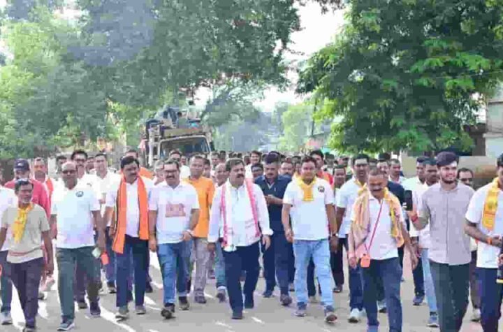 हर-हर महादेव के जयघोष के साथ निकली भोरमदेव पदयात्रा, शिवमय हुआ कबीरधाम