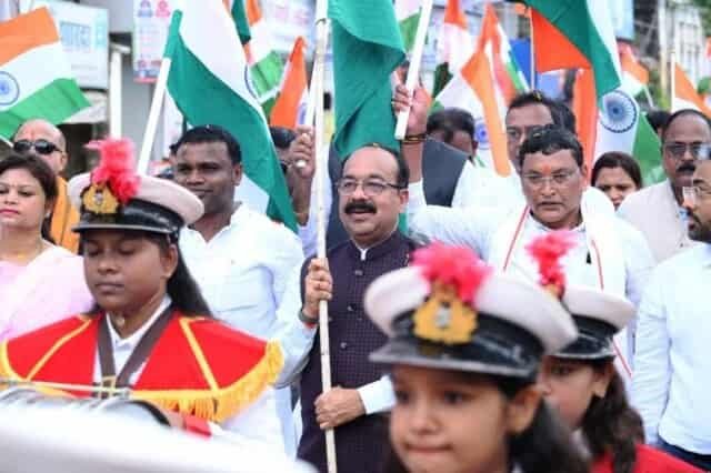 देशभक्ति के उत्साह के साथ निकली तिरंगा यात्रा, उप मुख्यमंत्री अरुण साव हुए शामिल