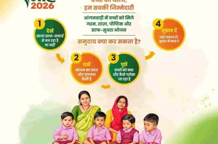 आंगनबाड़ी केंद्रों में बच्चों के पोषण और स्वच्छता पर जोर