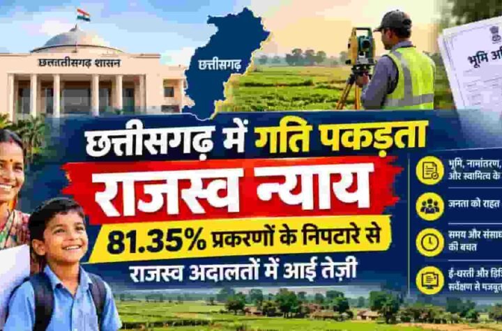 छत्तीसगढ़ में राजस्व न्याय ने पकड़ी रफ्तार