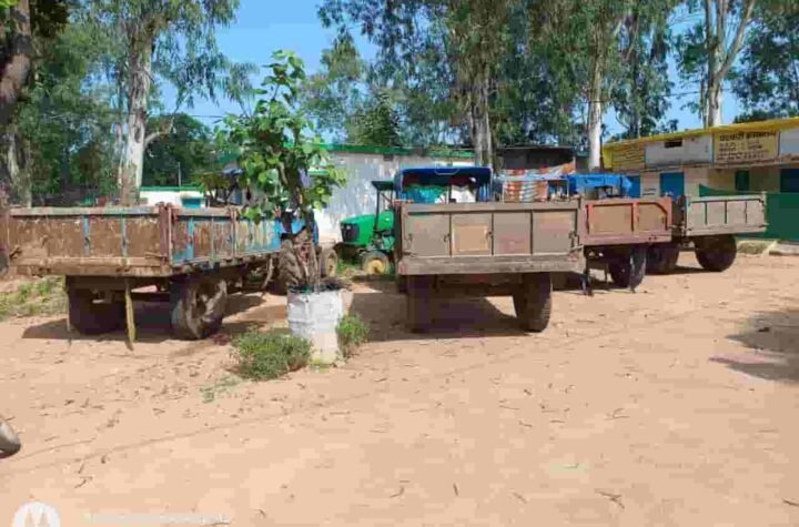 अवैध खनिज परिवहन के 6 वाहन जब्त