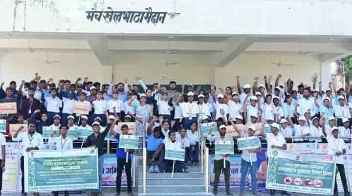 सारंगढ़ में मानव श्रृंखला और नुक्कड़ नाटक से नशामुक्ति का संदेश